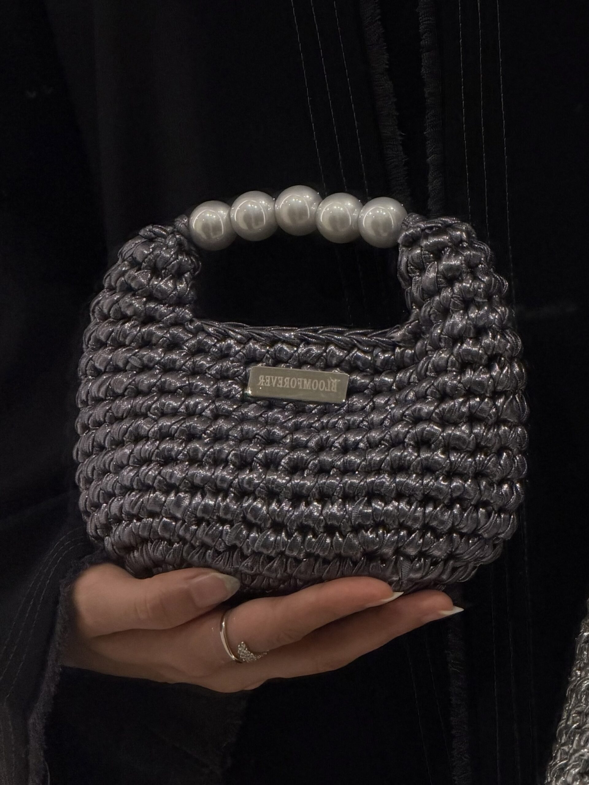 Metallic Grey Pearl-Handle Mini